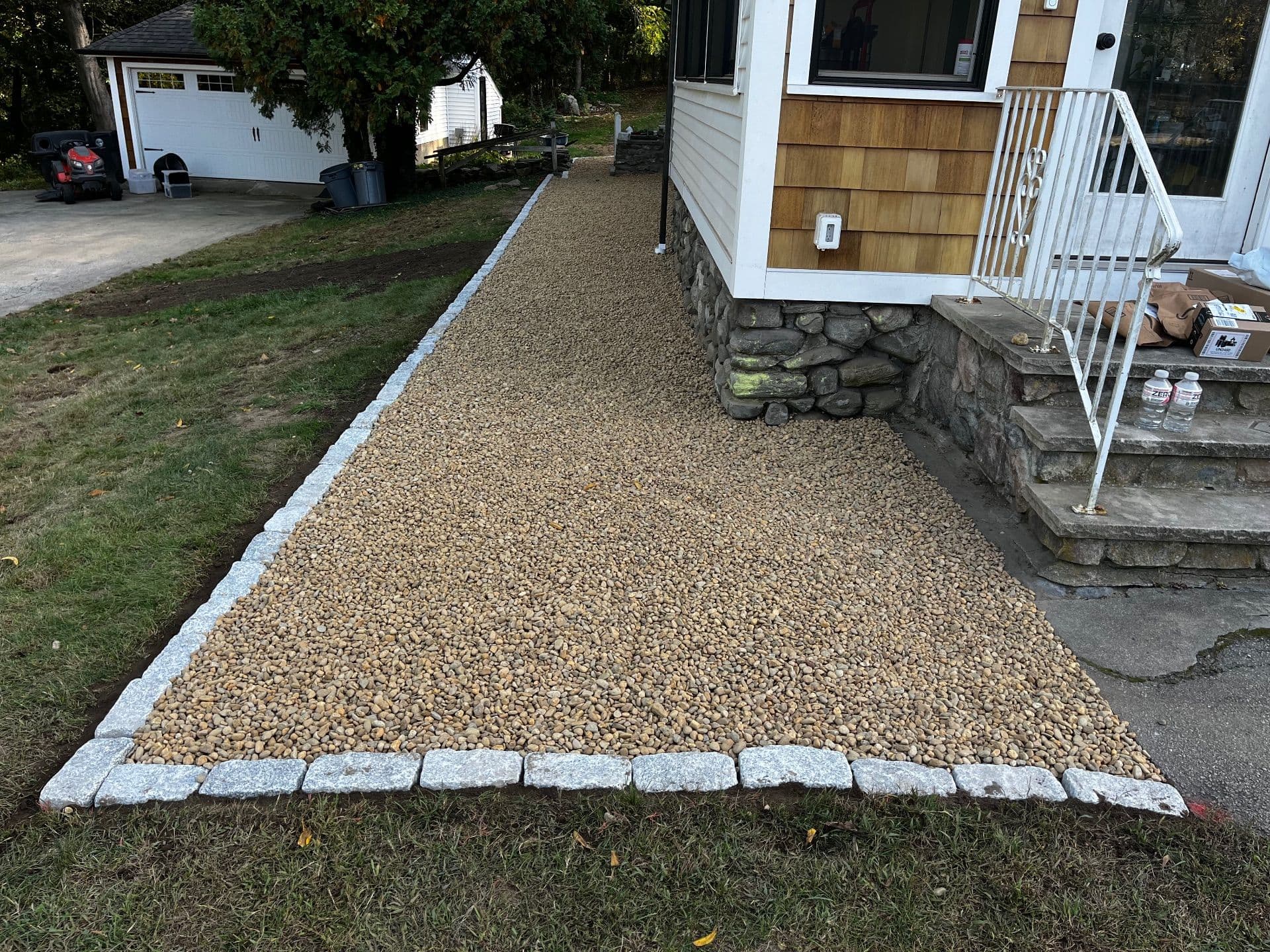 Gallery photos for Curb Appeal Boost with Cobblestone Edging and Stones: Image #2