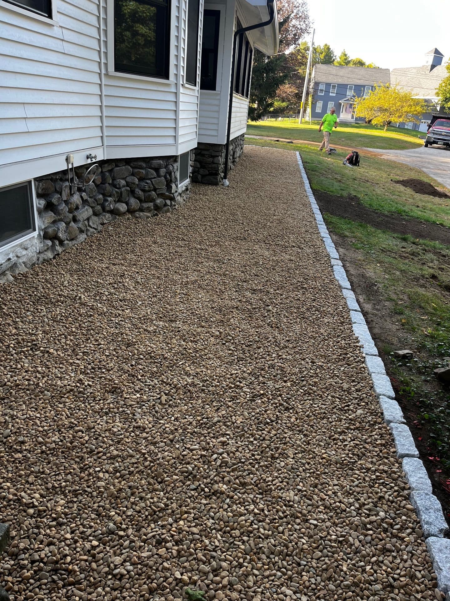 Gallery photos for Curb Appeal Boost with Cobblestone Edging and Stones: Image #5